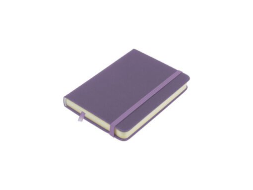 Schetsboek Kangaro A6 heather purple PU HC 80 vel 140gr     roomwit met elastiek en lint