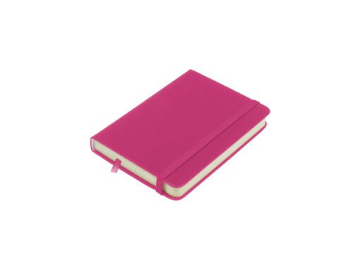 Schetsboek Kangaro A6 hot pink PU HC 80 vel 140gr roomwit   met elastiek en lint