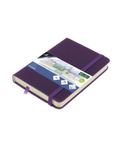 Schetsboek Kangaro A6 purple heart PU HC 80 vel 140gr       roomwit met elastiek en lint