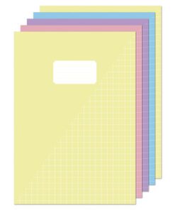 Schrift Kangaro A4 ruit 10mm pastel assorti kleuren pak a 5 stuks