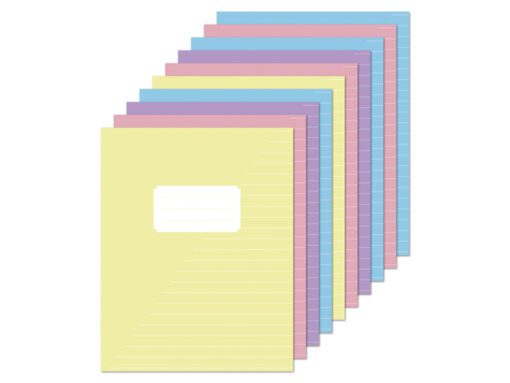 Schrift Kangaro A5 lijn pastel assorti kleuren pak a 10     stuks
