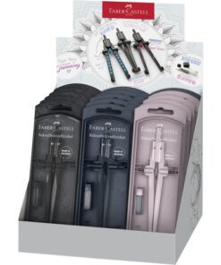 Snelverstelpasser Faber-Castell Stream 15st. display        blackstone, shiny rose, deep blue