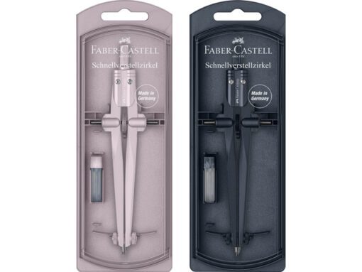 Snelverstelpasser Faber-Castell Stream display ass. kleuren diepblauw, glanzend roze.