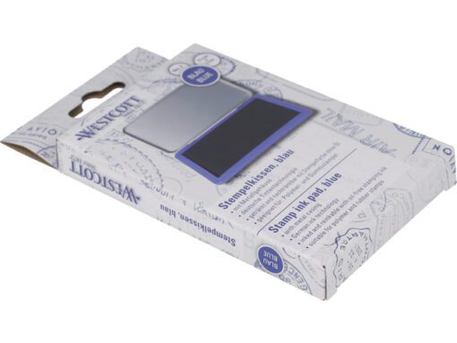 Stempelkussen Westcott No 2 blauwe inkt, navulbaar