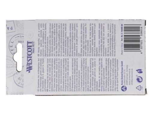 Stempelkussen Westcott No 2 blauwe inkt, navulbaar