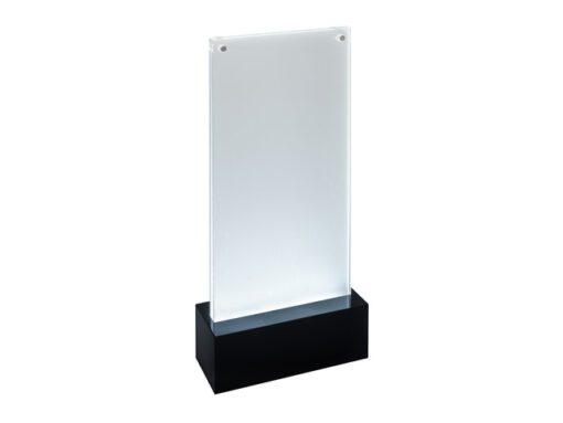 Tafelstandaard Sigel LED 2-zijdige presentatie A4           116x254x46mm glashelder acryl