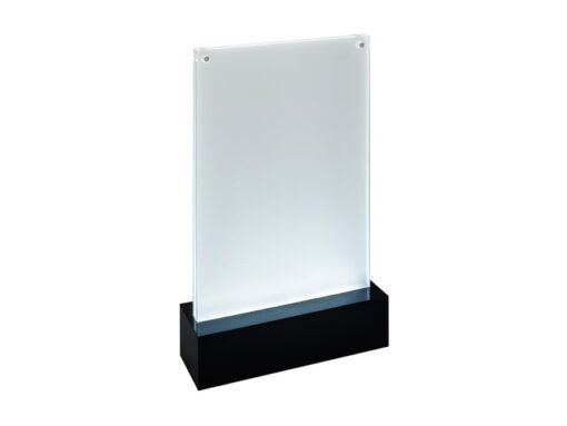 Tafelstandaard Sigel LED 2-zijdige presentatie A5           159x254x46mm glashelder acryl