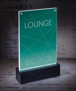 Tafelstandaard Sigel LED 2-zijdige presentatie A5           159x254x46mm glashelder acryl