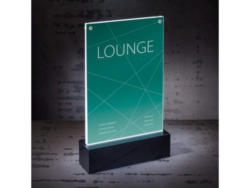 Tafelstandaard Sigel LED 2-zijdige presentatie A5           159x254x46mm glashelder acryl