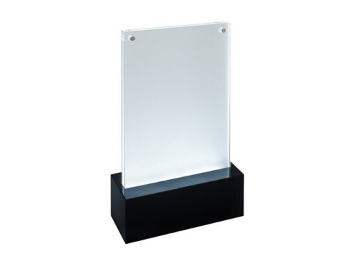 Tafelstandaard Sigel LED 2-zijdige presentatie A6           116x192x46mm glashelder acryl