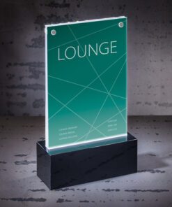 Tafelstandaard Sigel LED 2-zijdige presentatie A6           116x192x46mm glashelder acryl