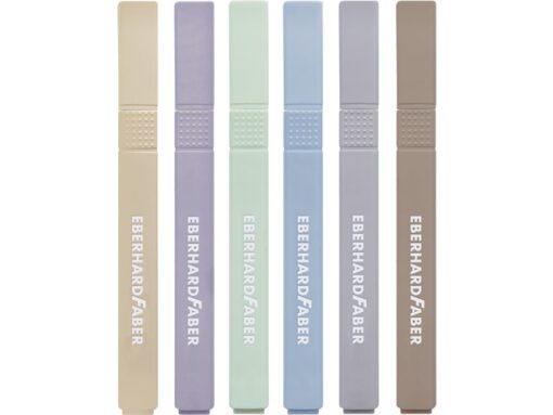 Tekstmarker Eberhard Faber natural 6st. vierkant in etui