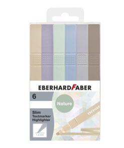 Tekstmarker Eberhard Faber natural 6st. vierkant in etui