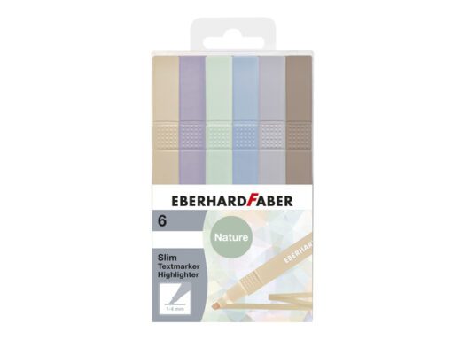 Tekstmarker Eberhard Faber natural 6st. vierkant in etui