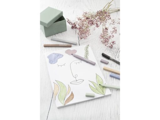 Tekstmarker Eberhard Faber natural 6st. vierkant in etui