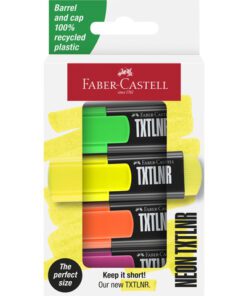 Tekstmarker Faber-Castell TXTLNR mini 4st. neon in karton   etui