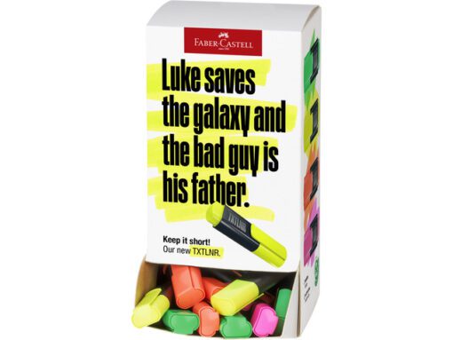 Tekstmarker Faber-Castell TXTLNR mini 60st. assorti neon    karton display