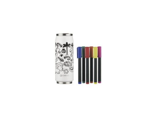 Thermosbeker Les Artistes Paris 500ml DIY creatieve set     Dino incl 6 markers