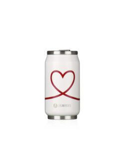 Thermosbeker Les Artistes Paris blik 280ml Love met         geïntegreerd rietje