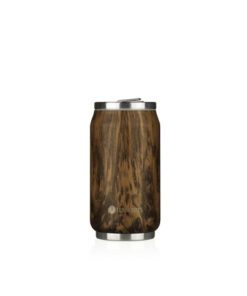 Thermosbeker Les Artistes Paris blik 280ml Wood met         geïntegreerd rietje