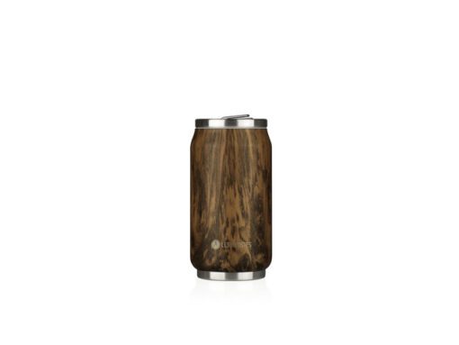 Thermosbeker Les Artistes Paris blik 280ml Wood met         geïntegreerd rietje