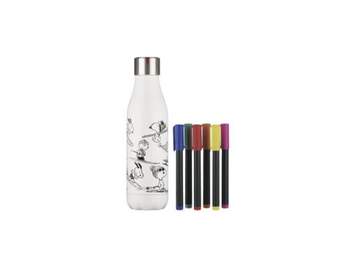 Thermosfles Les Artistes Paris 500ml DIY creatieve set      Snoopy incl 6 markers