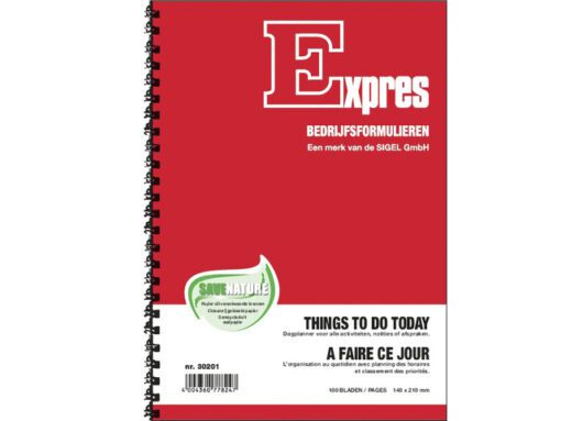 Things To Do Today Sigel Expres met spiraal 100 blad        148x210mm
