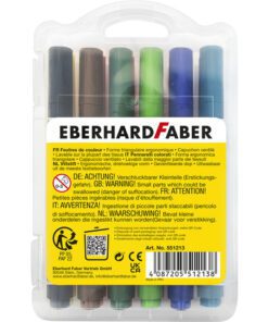 Dikke Jumbo viltstiften met ergonomische driehoekige vorm in 12 schitterende kleuren met geventileerde dop. Lijnbreedte 2 mm. Perfect voor vlakke kleuringen. Inkt op waterbasis en trekt niet door het papier. Daarom bijzonder geschikt voor kleurboeken en kleurblokken. Uitwasbaar uit de meeste textielsoorten. Etui in koffervorm en daarom ideaal om cadeau te geven of om mee te nemen op vakantiereizen. Inhoud 12 dikke viltstiften in kunststof etui.