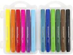 Viltstiften Eberhard Faber Jumbo 2mm 12 kleuren in          kunststof etui