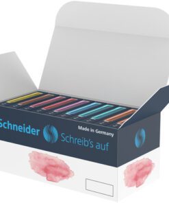 oplosbaar. De vulpen onderscheid zich door een dekkende dopkleur gecombineerd met een zilveren dopkop. Geschikt voor rechts- en linkshandigen. Penpunt M. Display 40 stuks. Inhoud: 14x happy fish