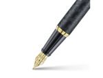 Vulpen Sheaffer 300 E9347 F Engraved matt black shiny       chrome cap