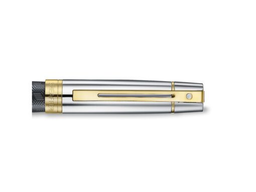 Vulpen Sheaffer 300 E9347 M Engraved matt black shiny       chrome cap