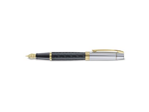 Vulpen Sheaffer 300 E9347 M Engraved matt black shiny       chrome cap