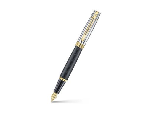 Vulpen Sheaffer 300 E9347 M Engraved matt black shiny       chrome cap