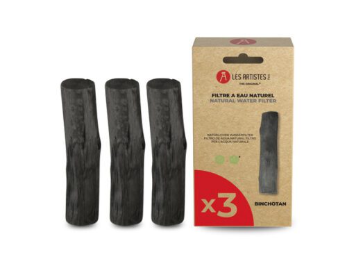 Waterfilter houtskool Les Artistes Paris set  a 3 stuks     Binchotan