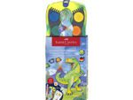 Waterverfdoos Faber-Castell Connector Dino 12kleuren +1     tube wit