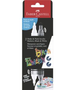 Acrylmarker Faber-Castell Black Edition Shake & Paint 2st.  zwart, wit