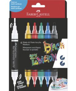 Acrylmarker Faber-Castell Black Edition Shake & Paint 6st.  standaard kleuren