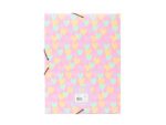 Elastomap B'LOG HEARTS A4 folio met elast. en 3 flappen     krimp 2st 2 motieven