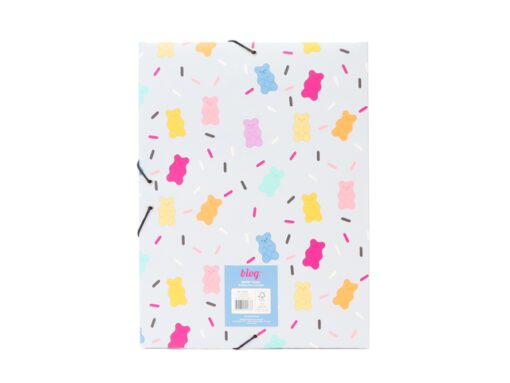 Elastomap B'LOG SWEET CANDY A4 a4 folio met elast. en 3     flap. krimp 2 st