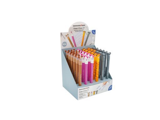 Gelpen Eberhard Faber Animal Erase-It 36st. In display      (aap, eenhoorn, giraf en koala)  Display Animal Erase It!