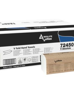 Handdoek Celtex Absolute V-vouw 2-laags wit doos 20 pak a   250 vel
