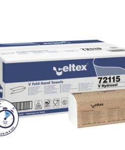 Handdoek Celtex Hydrosol V-vouw 3-laags wit doos 15 pak a   170 vel
