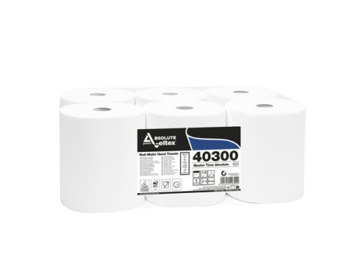 Handdoekrol Celtex Absolute 2-laags wit 285 meter krimp a 6 rol