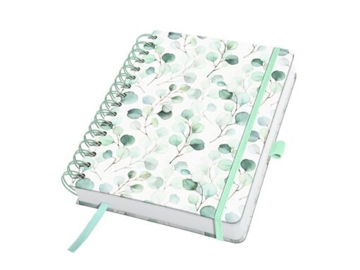 Notitieboek Jolie A5 spiraal Eucalyptus Day HC blanco 240   pag 120gr