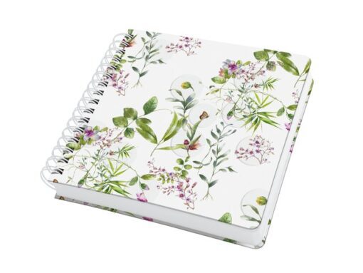 Notitieboek Jolie A5 vierkant spiraal Fairytale Garden HC   blanco 240pag 120gr