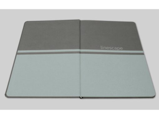 Notitieboek Linescape Neo A5 d.grijs/l.grijs lijn 176pag 80 gr. HC