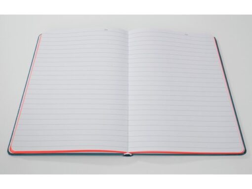 Notitieboek Linescape Neo A5 l.blauw/papaya lijn 176pag 80  gr. HC