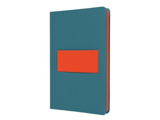 Notitieboek Linescape Neo A5 l.blauw/papaya lijn 176pag 80  gr. HC