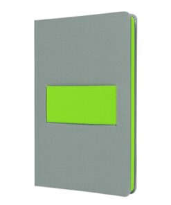 Notitieboek Linescape Neo A5 l.grijs/lime lijn 176pag 80gr  HC
